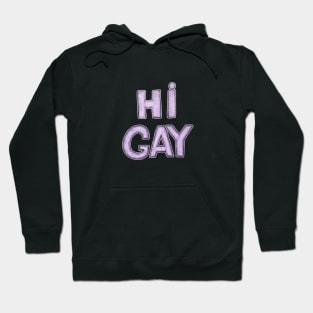 Hi gay. Funny LGBT quotes. Gay party Hoodie